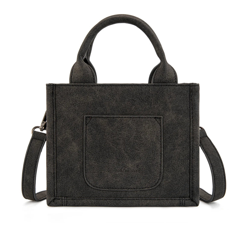 Load image into Gallery viewer, MW1352-8121BK - Montana West Western Embroidered Mini Tote Crossbody - Black
