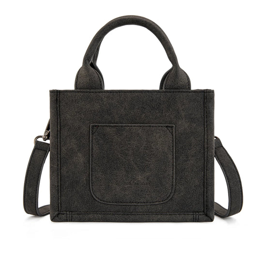 MW1352-8121BK - Montana West Western Embroidered Mini Tote Crossbody - Black