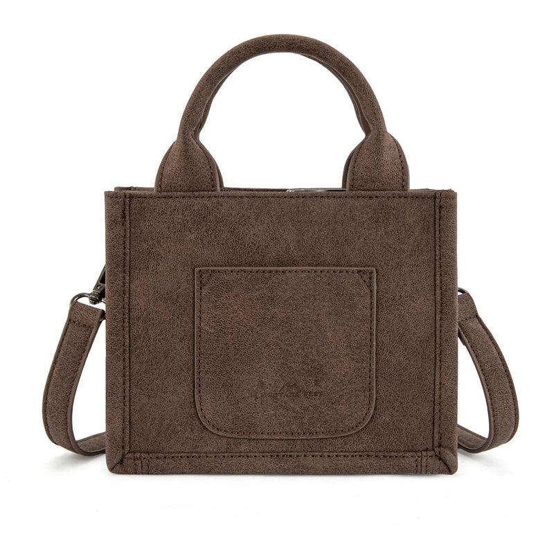 Load image into Gallery viewer, MW1352-8121CF - Montana West Western Embroidered Mini Tote Crossbody - Coffee
