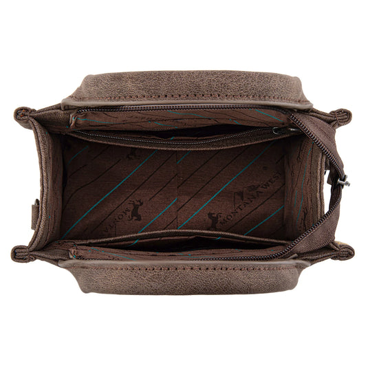 MW1352-8121CF - Montana West Western Embroidered Mini Tote Crossbody - Coffee