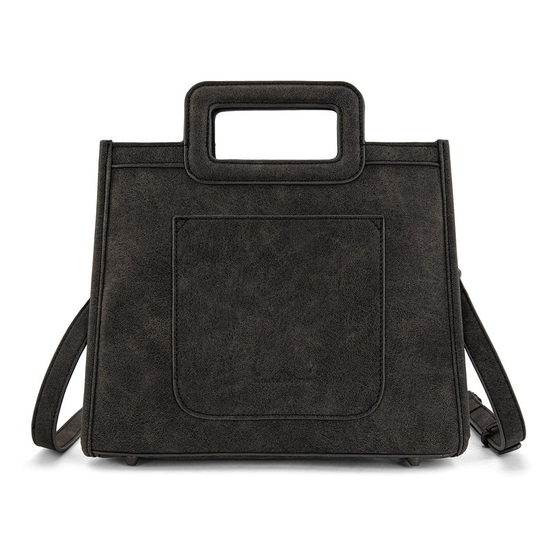 Load image into Gallery viewer, MW1352-8122BK - Montana West Western Embroidered Top Handle Tote Crossbody - Black
