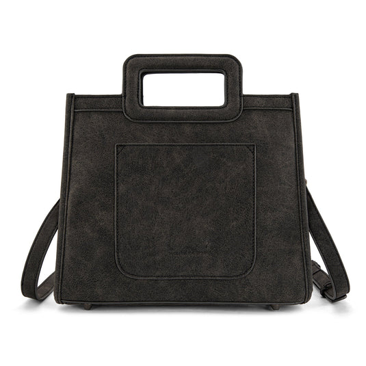 MW1352-8122BK - Montana West Western Embroidered Top Handle Tote Crossbody - Black