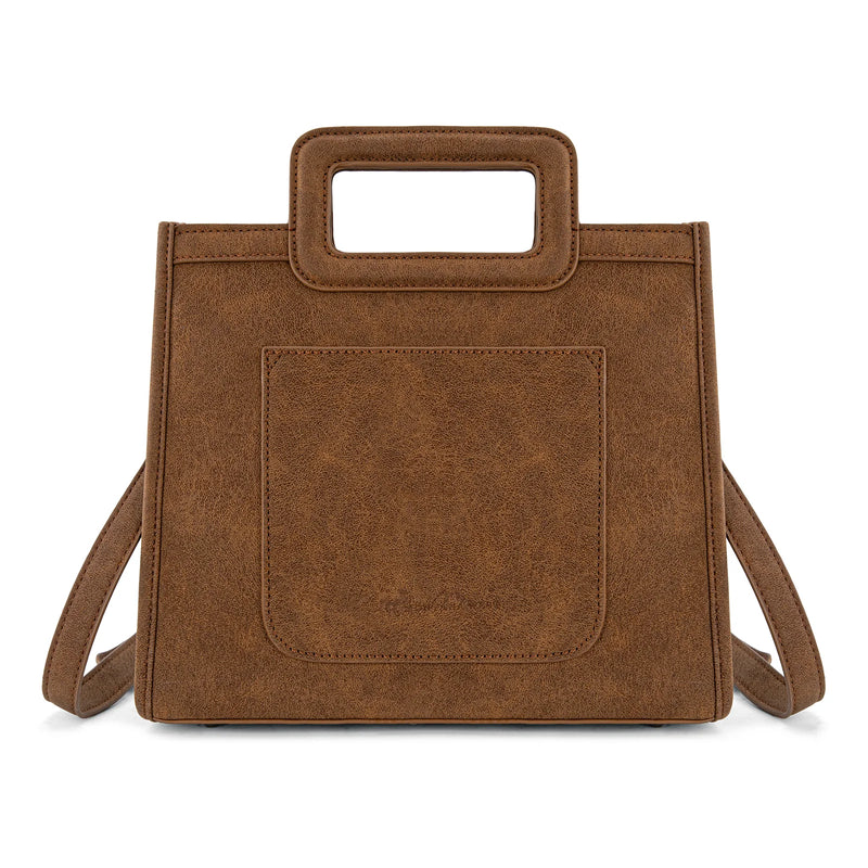 Load image into Gallery viewer, MW1352-8122BR - Montana West Western Embroidered Top Handle Tote Crossbody - Brown
