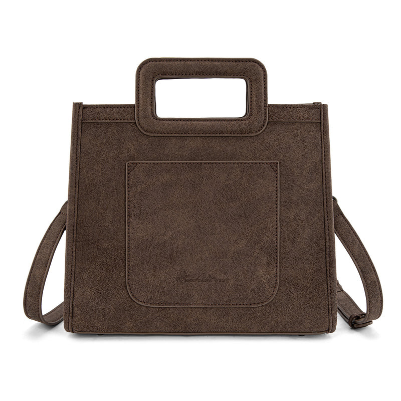 Load image into Gallery viewer, MW1352-8122CF - Montana West Western Embroidered Top Handle Tote Crossbody - Coffee
