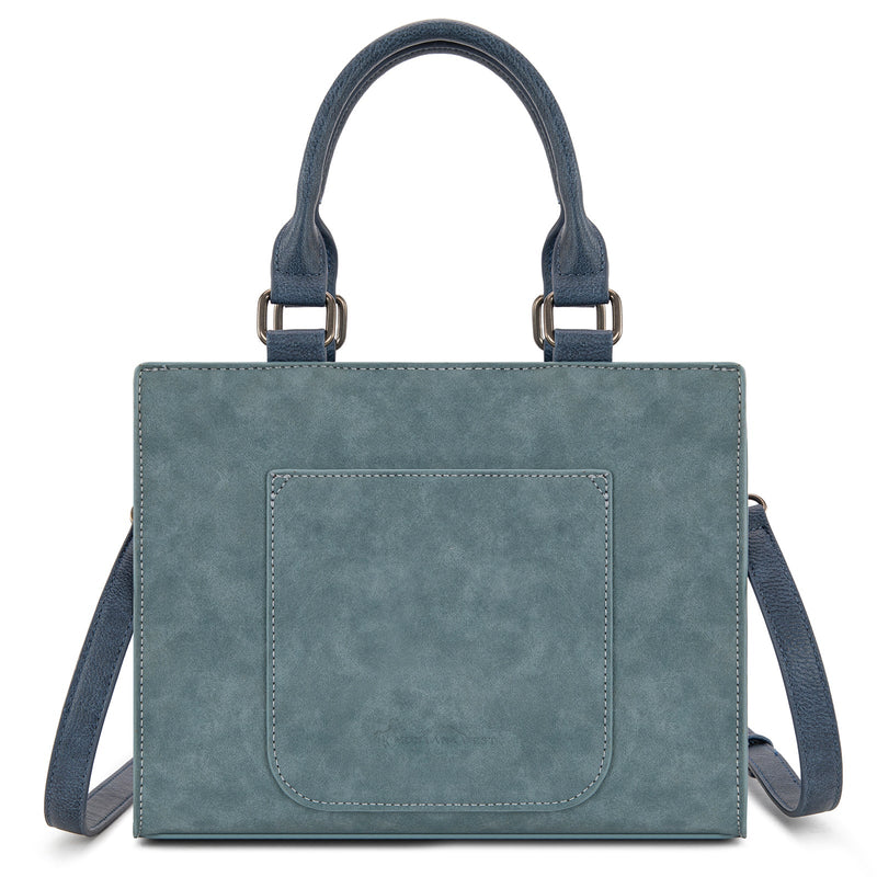 Load image into Gallery viewer, MW1356-8322JN - Montana West Jean Western Tooled Aztec Tote/ Crossbody
