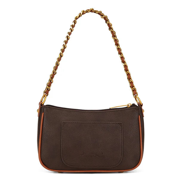 Load image into Gallery viewer, MW1362-818CF - Montana West Tooled Floral Chain Shoulder Crossbody Bag - Coffee
