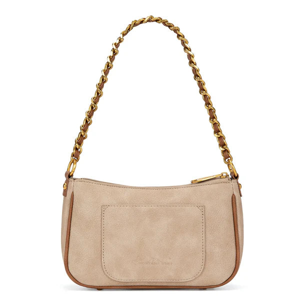 Load image into Gallery viewer, MW1362-818TN - Montana West Tooled Floral Chain Shoulder Crossbody Bag - Tan
