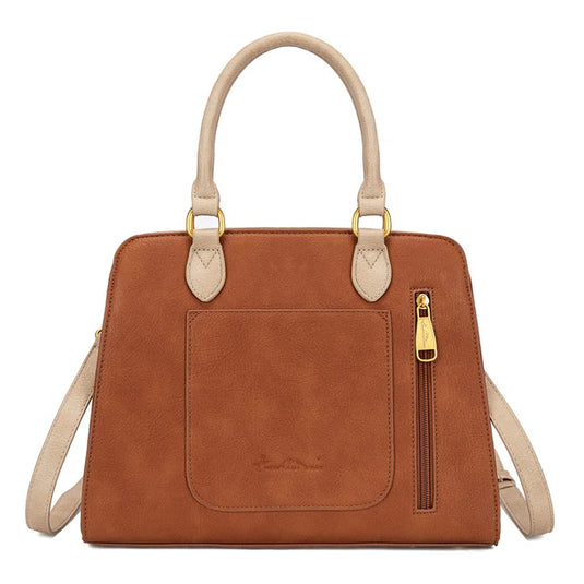 MW1362G-8250BR - Montana West Tooled Floral Concealed Carry Crossbody - Brown