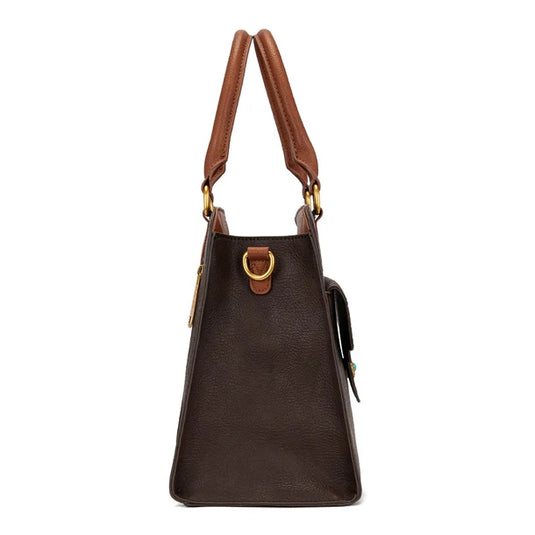 MW1362G-8250CF - Montana West Tooled Floral Concealed Carry Crossbody - Coffee
