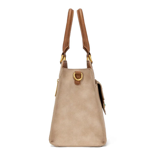 MW1362G-8250TN - Montana West Tooled Floral Concealed Carry Crossbody - Tan