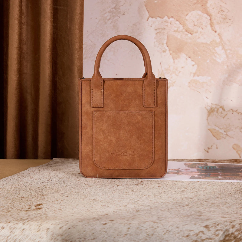 Load image into Gallery viewer, MW1368-8360BR - Montana West Hair-On Cowhide Fringe Tote/Crossbody - Brown
