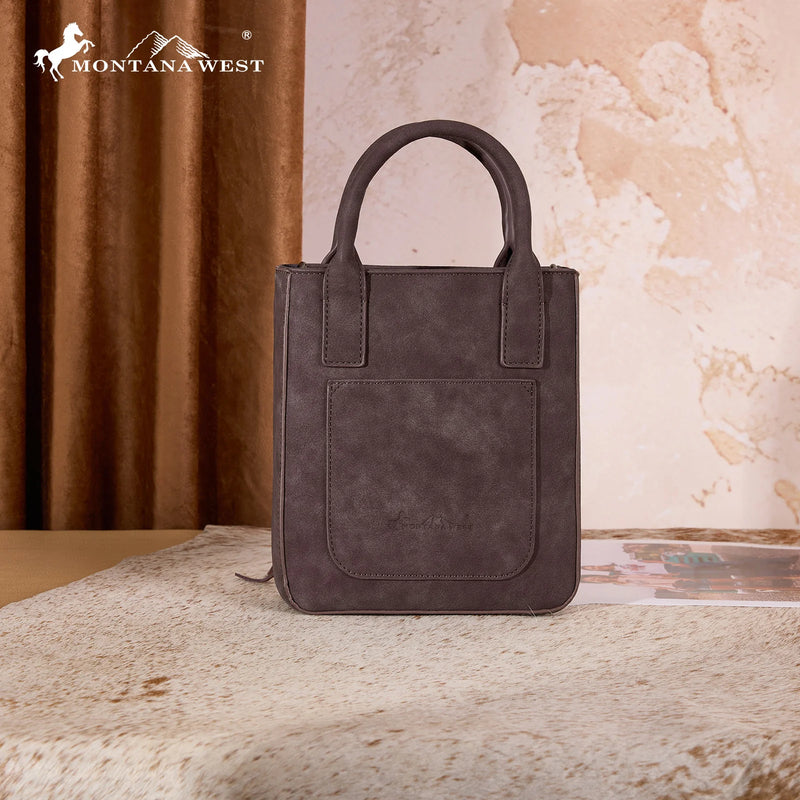 Load image into Gallery viewer, MW1368-8360CF - Montana West Hair-On Cowhide Fringe Tote/Crossbody - Coffee

