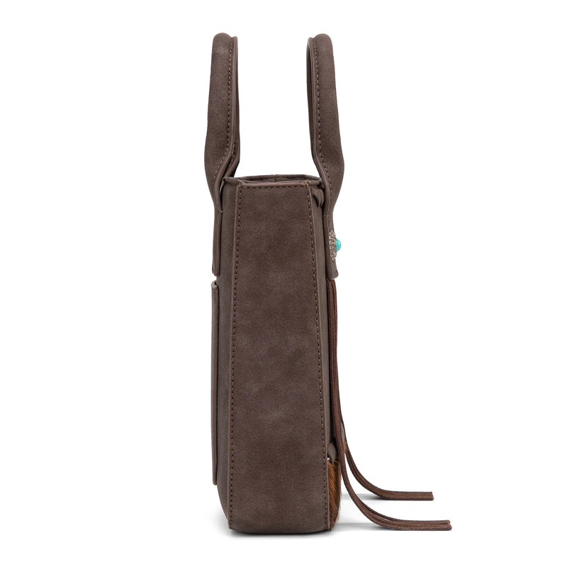 Load image into Gallery viewer, MW1368-8360CF - Montana West Hair-On Cowhide Fringe Tote/Crossbody - Coffee
