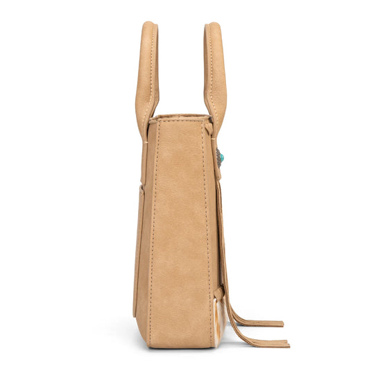 MW1368-8360TN - Montana West Hair-On Cowhide Fringe Tote/Crossbody - Tan