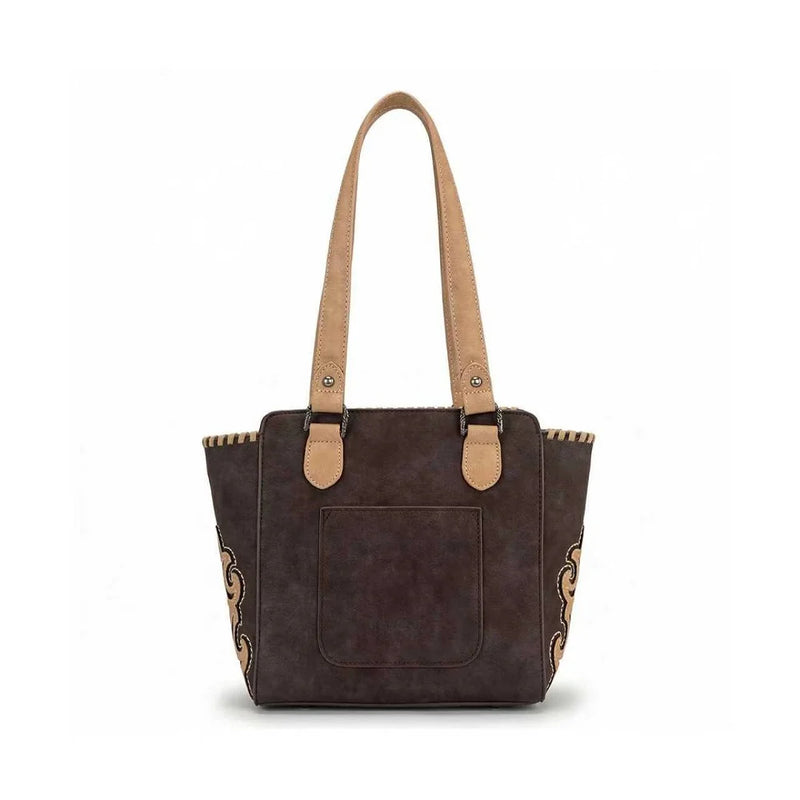 Load image into Gallery viewer, MW1373-8317CF - Montana West Western Tassel Studded Tote Bag - Coffee
