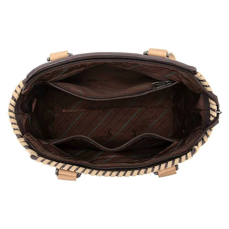 Load image into Gallery viewer, MW1373-8317CF - Montana West Western Tassel Studded Tote Bag - Coffee
