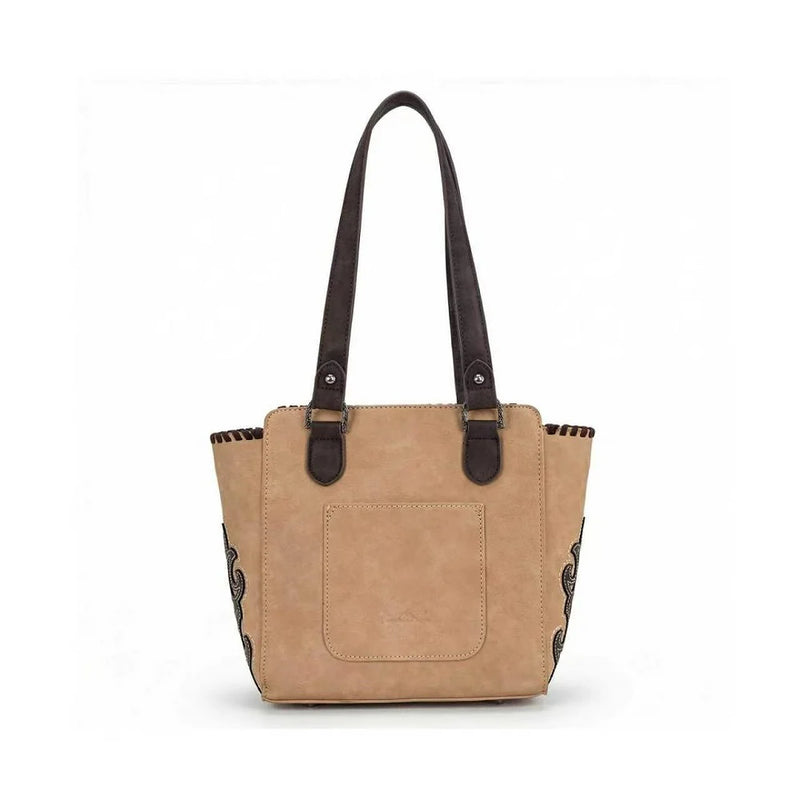 Load image into Gallery viewer, MW1373-8317TN - Montana West Western Tassel Studded Tote Bag - Tan
