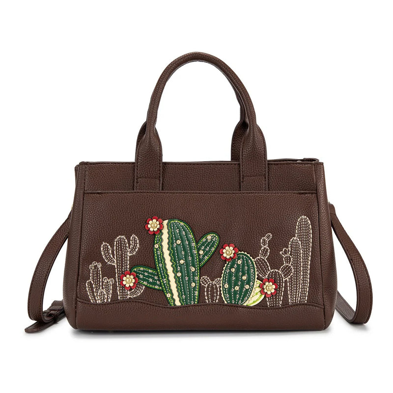 Load image into Gallery viewer, MW1376-8325CF - Montana West Cactus Embellished Crossbody Bag - Coffee
