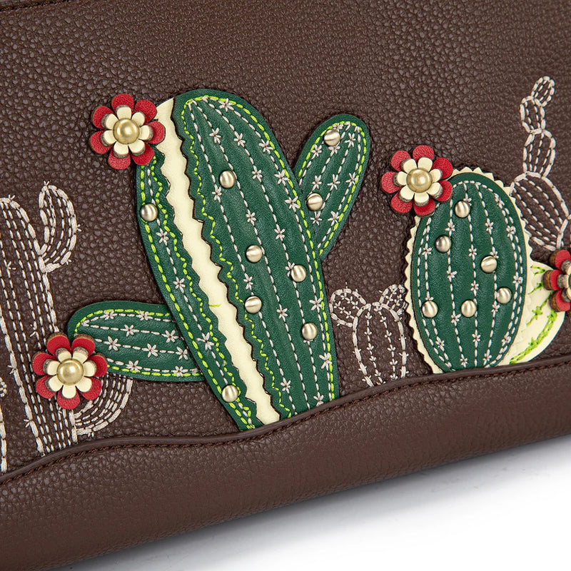 Load image into Gallery viewer, MW1376-8325CF - Montana West Cactus Embellished Crossbody Bag - Coffee

