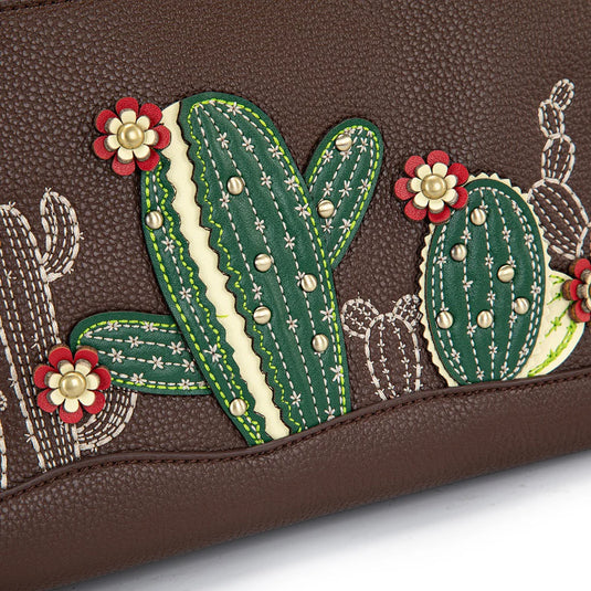 MW1376-8325CF - Montana West Cactus Embellished Crossbody Bag - Coffee