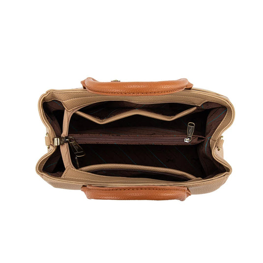 MW1376-8325TN - Montana West Cactus Embellished Crossbody Bag - Tan
