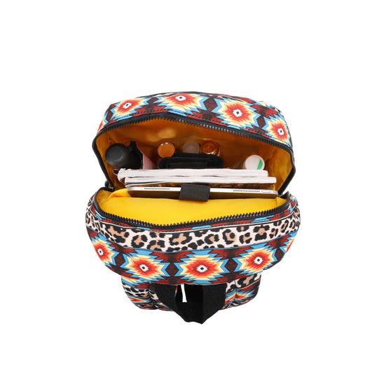 MWB-1007BR - Montana West Aztec And Leopard Print Backpack