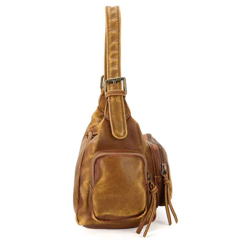Load image into Gallery viewer, MWC-223BR - Montana West Stone Wash Hobo/Crossbody - Brown
