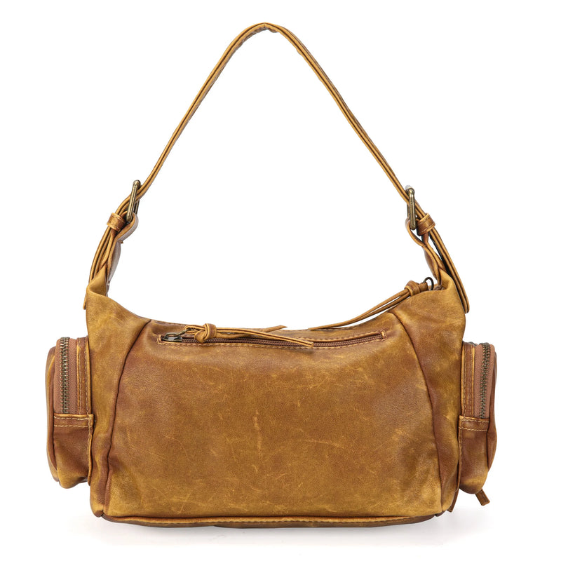 Load image into Gallery viewer, MWC-223BR - Montana West Stone Wash Hobo/Crossbody - Brown
