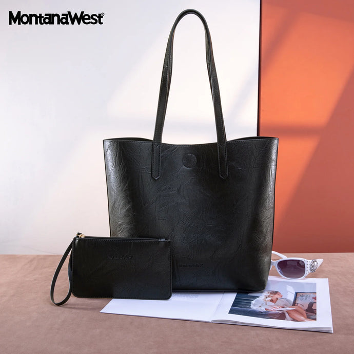 MWC-376BK - Montana West Carry-All Tote - Black