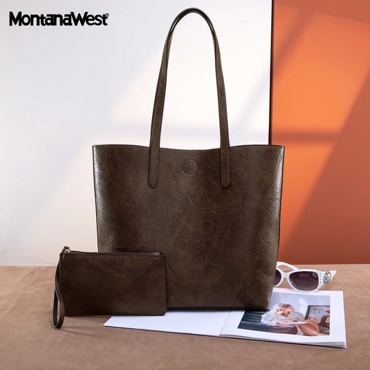 MWC-376CF - Montana West Carry-All Tote - Coffee