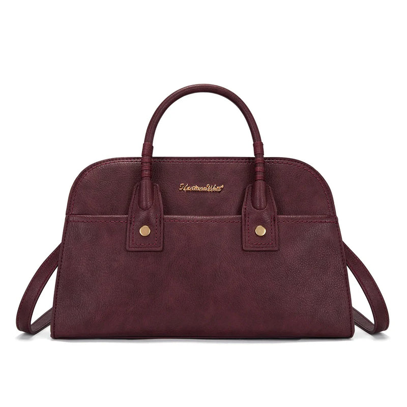 Load image into Gallery viewer, MWC-631BDY - Montana West Wrapped Handle Dome Satchel Bag - Burgundy
