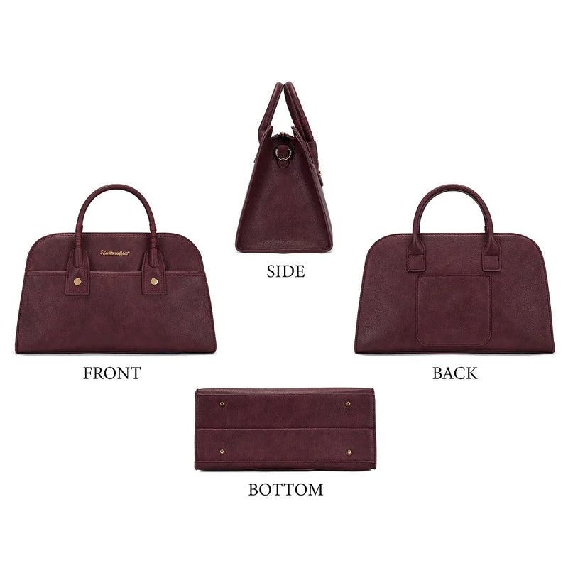 Load image into Gallery viewer, MWC-631BDY - Montana West Wrapped Handle Dome Satchel Bag - Burgundy
