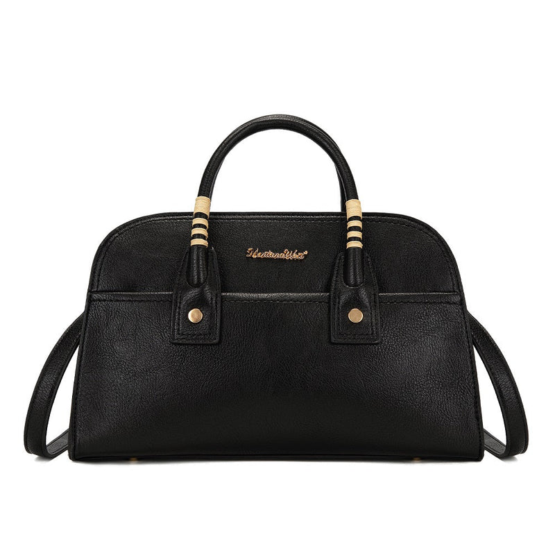 Load image into Gallery viewer, MWC-631BK - Montana West Wrapped Handle Dome Satchel Bag - Black
