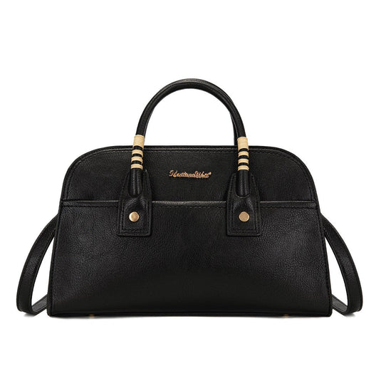 MWC-631BK - Montana West Wrapped Handle Dome Satchel Bag - Black