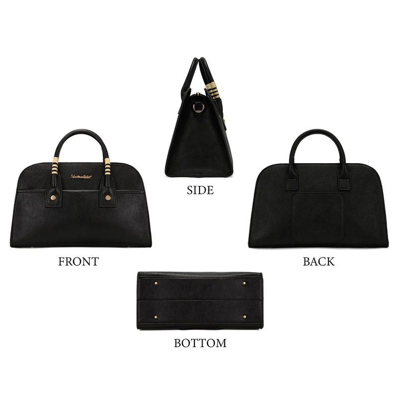 Load image into Gallery viewer, MWC-631BK - Montana West Wrapped Handle Dome Satchel Bag - Black
