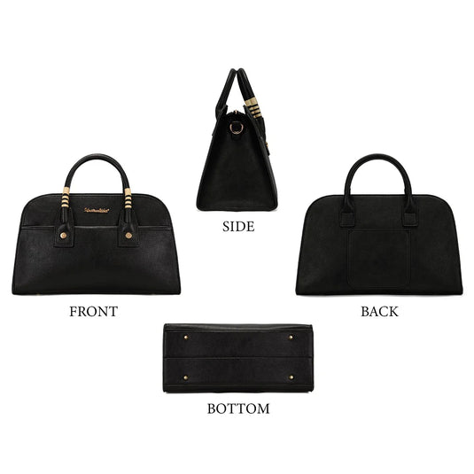MWC-631BK - Montana West Wrapped Handle Dome Satchel Bag - Black