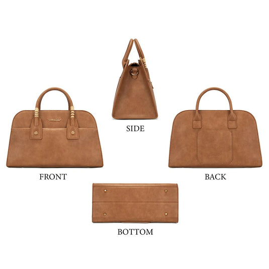 MWC-631BR - Montana West Wrapped Handle Dome Satchel Bag - Brown