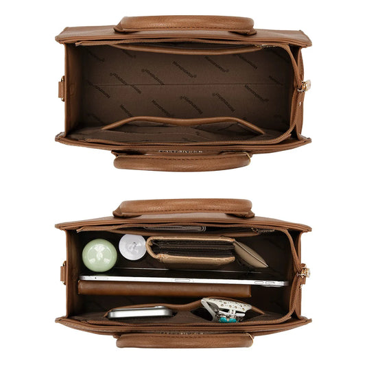 MWC-631BR - Montana West Wrapped Handle Dome Satchel Bag - Brown