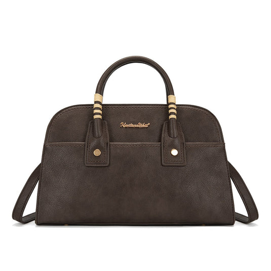 MWC-631CF - Montana West Wrapped Handle Dome Satchel Bag - Coffee