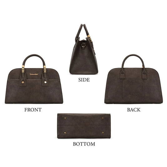 MWC-631CF - Montana West Wrapped Handle Dome Satchel Bag - Coffee