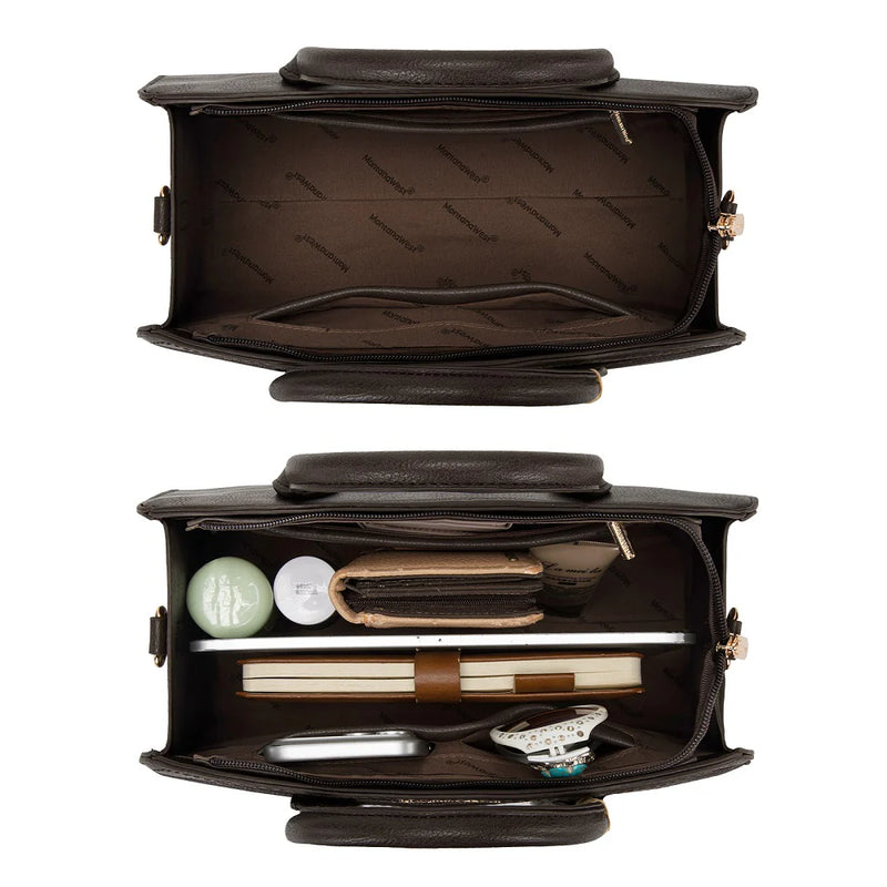 Load image into Gallery viewer, MWC-631CF - Montana West Wrapped Handle Dome Satchel Bag - Coffee
