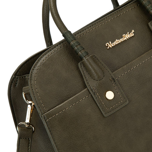 MWC-631GN - Montana West Wrapped Handle Dome Satchel Bag - Green