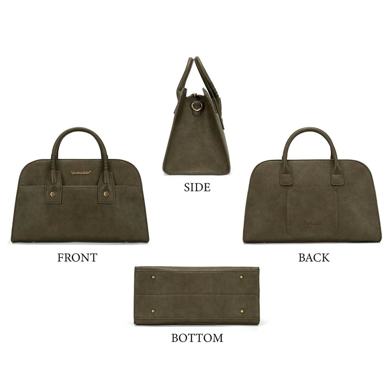 Load image into Gallery viewer, MWC-631GN - Montana West Wrapped Handle Dome Satchel Bag - Green
