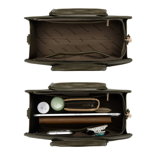 MWC-631GN - Montana West Wrapped Handle Dome Satchel Bag - Green