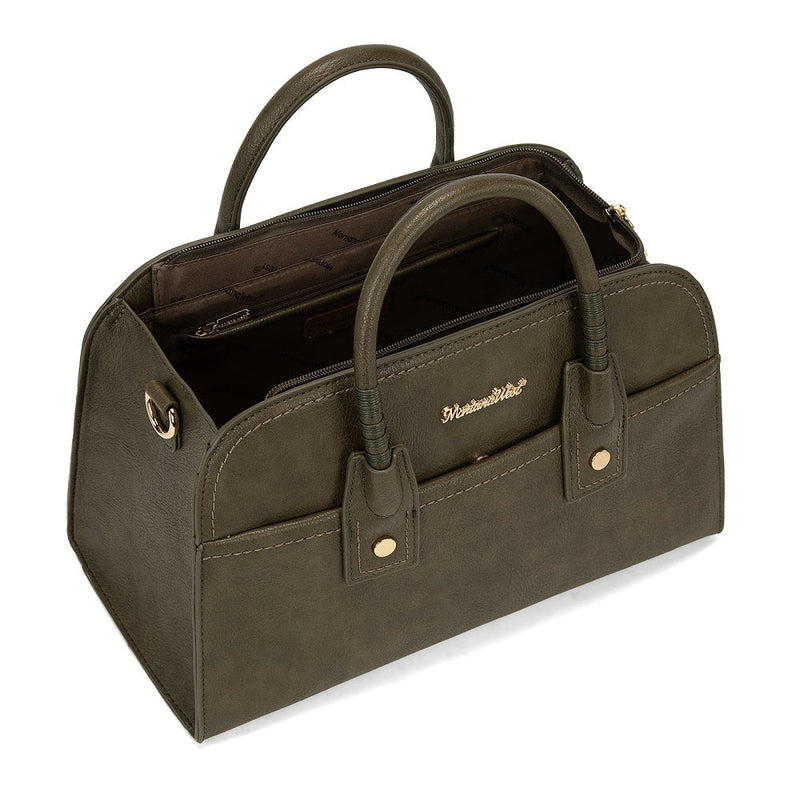Load image into Gallery viewer, MWC-631GN - Montana West Wrapped Handle Dome Satchel Bag - Green
