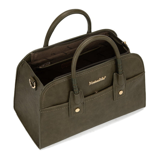 MWC-631GN - Montana West Wrapped Handle Dome Satchel Bag - Green