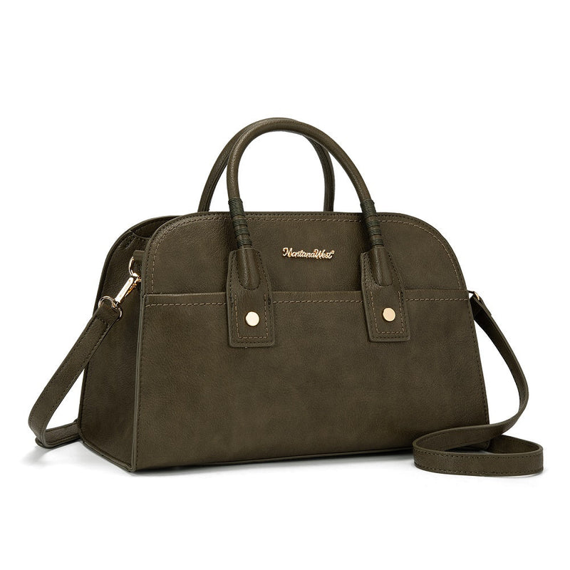 Load image into Gallery viewer, MWC-631GN - Montana West Wrapped Handle Dome Satchel Bag - Green
