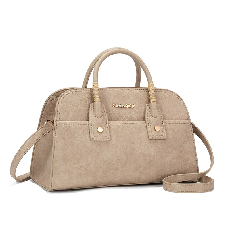 Load image into Gallery viewer, MWC-631KH - Montana West Wrapped Handle Dome Satchel Bag - Khaki
