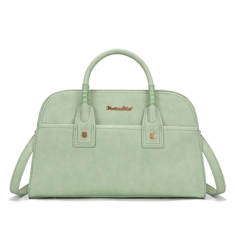 Load image into Gallery viewer, MWC-631LIME - Montana West Wrapped Handle Dome Satchel Bag - Lime Green
