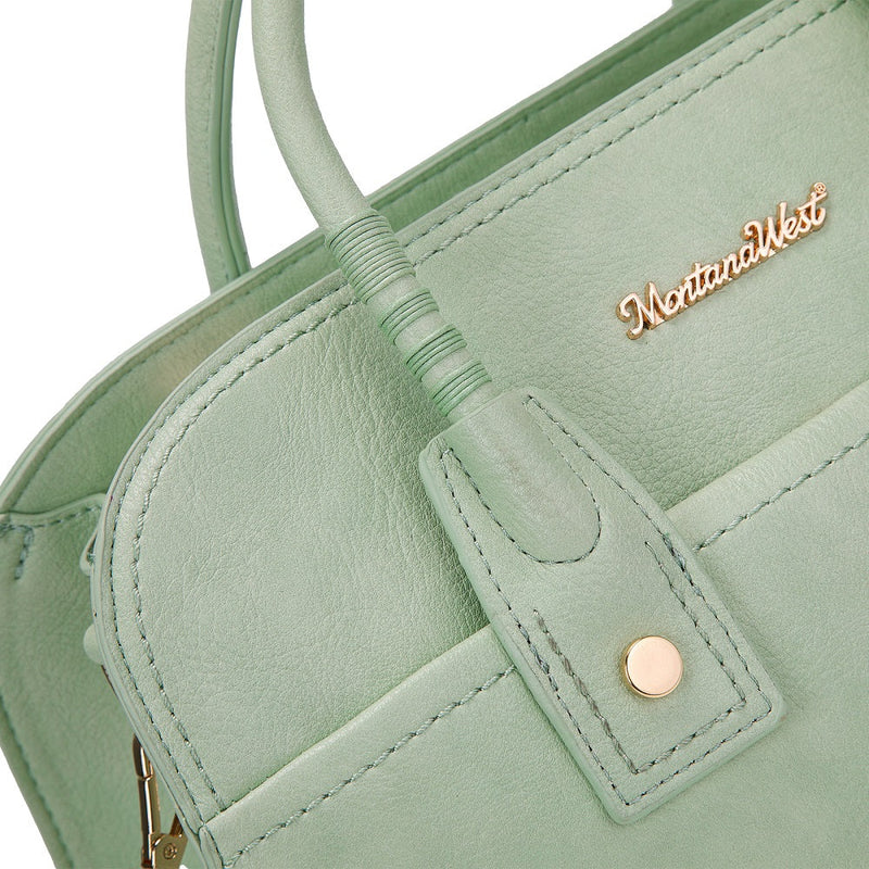 Load image into Gallery viewer, MWC-631LIME - Montana West Wrapped Handle Dome Satchel Bag - Lime Green
